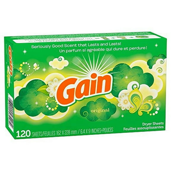 Gain Original Dryer Sheets, 120 Count