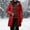 Red, variant on Hueook Winter Coats for Women Casual Loose Colorblock Fashion Long SlSeeved Hooded Coat Dark Gray L