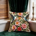 thumbnail image 5 of Tunhigl 18x18in Vintage Floral Bird Pillow Cover Boho Floral Pillowcase for Farmhouse Living Room Sofa Bedroom Decorations, 5 of 7