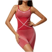 Gmluru Shapewear For Women Adjustable Shoulder Strap Tight Fitting Hip Lifting And Shaping Jumpsuit Red Shaping Underwear S-3XL