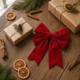 thumbnail image 6 of Deeceymbur Classic Red Burgundy Velvet Large Christmas Bow Ornament for Tree Wreath Door Wall Party Decor, 6 of 9