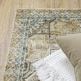 thumbnail image 6 of HomeRoots 5' X 7' Grey Blue Beige And Gold Oriental Power Loom Stain Resistant Area Rug, 6 of 10