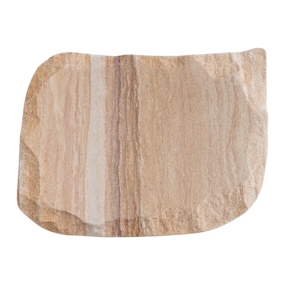 Creative Co-Op Rainbow Sandstone Soap Dish with Raw Edge, Natural