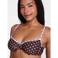 thumbnail image 4 of No Boundaries Polka Dot Underwire Bikini Top, Women's XXS-XXL, 4 of 5