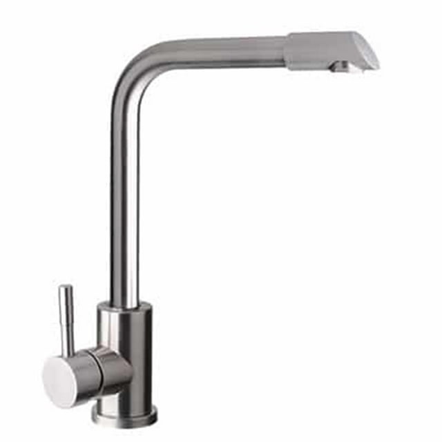 Llave Monomando Fregadero O Tarja Cocina Alfa Acero Inoxidable 304 Satinada Cobra