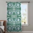 thumbnail image 4 of Green Blue Floral Sheer Curtains 72 Inches Long, Vintage Pastoral Botanical Leaves Light Filering Curtains, Breathable Simi Curtain Privacy Drapes for Living Room Bedroom Lightweight Window Treatment, 4 of 9