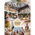thumbnail image 5 of Red Gray Table Cloth, Southwest Retro Ethnic AztecTexture Bohemian Waterproof Tablecloth for Rectangle Tables, Reusable Washable Fabric Table Cover for Restaurant Kitchen Dining Tables 60"x84", 5 of 6