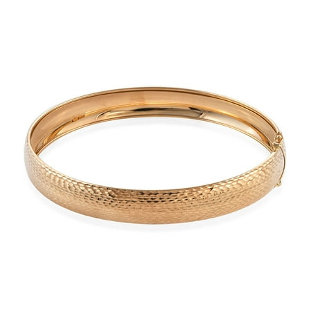 Elegant Stylish Unique 10K Yellow Gold Bangle Bracelet for Women Jewelry Gift Size 7.25" & 7.25"
