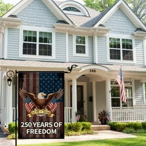 YIBAGA 250th Anniversary USA Garden Flag, 250 Years Freedom 1776-2026 America Eagle Patriotic Garden Flag, Double-Sided 12 x 18 inch