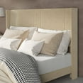 thumbnail image 4 of Dextrus Upholstered Bed Frame with Beige Velvet Headboard and Wingback, No Box Spring Needed, Beige, 4 of 7