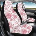 thumbnail image 3 of Chririnla Pink Peony Floral Print Front Seat Covers for Automobile, Easy to Install Waterproof Stretchy Polyester Fabric Automotive Seat Covers, 3 of 12