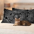 thumbnail image 3 of Black Halloween Outdoor Waterproof Pillow Covers, Country Vintage White Cobweb Scary Decorative Rectangle Throw Pillowcase Sofa Cushion Sham for Patio/Couch/Chair, 20"x12" 2 Pack, 3 of 8