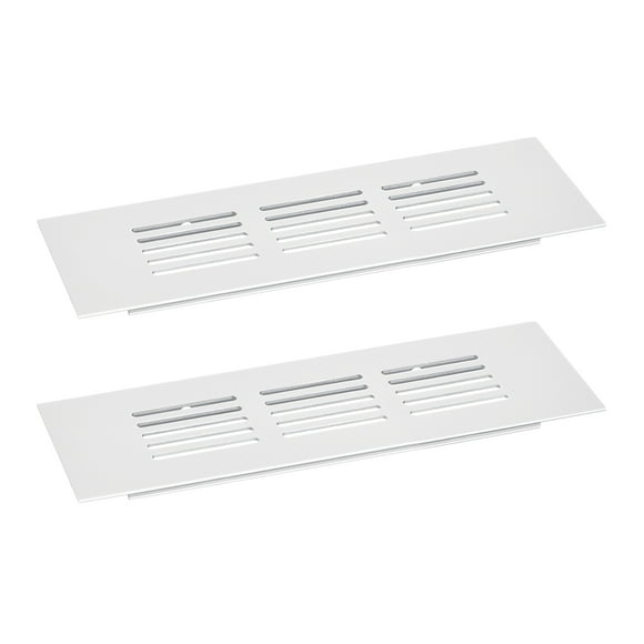 Unique Bargains Air Vents Cover, 2Pcs 150 x 60mm Aluminum Alloy Mesh Air Return Vent Cover, Louvered Ventilation Grille (Silver)