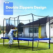 Zupapa 1500LBS Capacity Rectangle Trampoline 9X15FT 8X14FT Outdoor Square Gymnastics Trampolines for Kids Adults Long Tumbling Trampoline