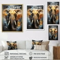 thumbnail image 4 of Designart "Vibrant Elephant Dreamscapes" Animals Elephant Floater Framed Canvas Prints, 4 of 5