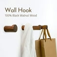 Wall Hooks, Natural Wood Coat Hooks Wall Mounted (Pack of 4pcs