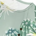 thumbnail image 3 of CLOOCL Crew Neck Blouse Cactus Jungle Printed Casual Shirt Plus Size Short Sleeve Tops, 3 of 6