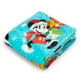 thumbnail image 2 of Mickey Mouse Spreading Cheer Disney Kids Silk Touch Throw Blanket, 50 x 70 inches Blue, 2 of 5