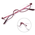 thumbnail image 2 of 3 Pairs Reading Glasses Spring Hinges Half Moon Semi Rimless Readers, 2 of 5