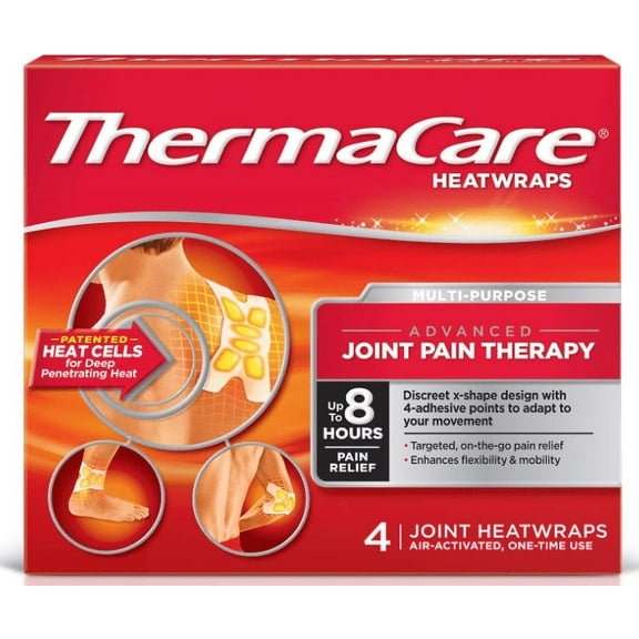 ThermaCare Multi-Purpose Joint Pain Therapy,Joint Heatwraps, 4 Count, 6 Pack