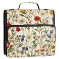 thumbnail image 5 of FORMRS Zipper Binder with Shoulder Strap 2-inch Ring 500 Sheet Capacity File Bag, Beige Floral, 5 of 5