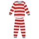 thumbnail image 2 of Conjunto de pijamas navideños a rayas para toda la familia Inspire Chic de manga larga de invierno [Niños y Niñas] XS Rojo, 2 of 5