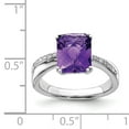 thumbnail image 2 of Primal Silver Sterling Silver Rhodium-plated Diamond and Amethyst Ring, 2 of 4