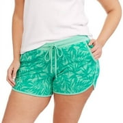 Juniors' Plus Jacquard Printed Short