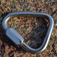 thumbnail image 2 of Triangle Shape Mountain Rock Climbing Screw Carabiner Locking F0X5 H7T4, 2 of 6
