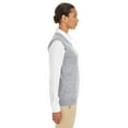 thumbnail image 3 of Harriton M415W Women's Pilbloc™ V-Neck Sweater Vest-Grey Heather-L, 3 of 3