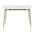 thumbnail image 4 of LumiSource Gold Metal, White Wood Marcel Counter Table, 4 of 6