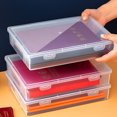 thumbnail image 5 of Clear Storage Container Stackable File Storage Box Water Resistant Document Organiser Case for Notebook Certificates, 5 of 9
