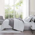 thumbnail image 5 of Casa Platino Comforter Set King- Fluffy Duvet Insert King Size - Pre-Washed Hydro-Brushed 100% Microfiber Comforter Set King Size - Comfy Bedding King Size Comforter Set- Windowpane Charcoal, 5 of 9