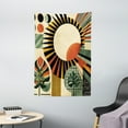 thumbnail image 2 of Ambesonne Monstera Tapestry Wall Hanging, Mid Century Abstract Sun, 40"x60", Beige Burnt Orange Black, 2 of 3