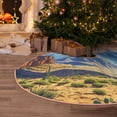 thumbnail image 5 of Rateoe Western Desert Cactus Pattern Christmas Tree Skirt with Ties , Christmas Tree Decorations, Farmhouse Christmas Decor Xmas Holiday Decorations-36", 5 of 6