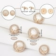 thumbnail image 2 of 14 Pcs Deer Head Rhinestone Shank Buttons 18mm/22mm Golden Alloy Round Buttons Decorative Metal Rhinestone Sewing Buttons for Clothes Shirts Suits Coats Sweaters Wedding Dress Golden, 2 of 5