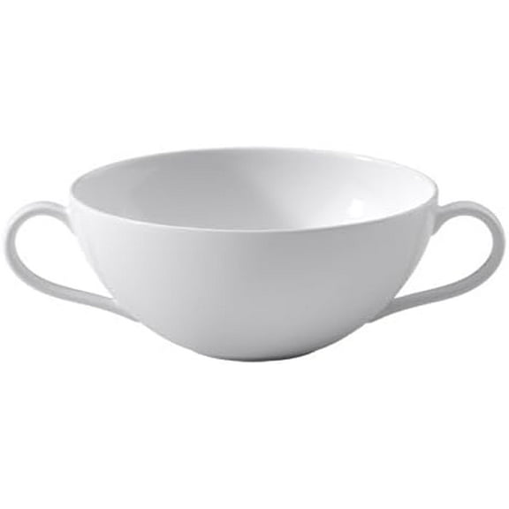Villeroy & Boch Signature Collection Anmut Soup Cup, Premium Bone Porcelain, Made in Germany, 11.75 oz Capacity, White