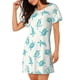 thumbnail image 2 of Easygdp Turtle Camisón de manga corta para mujer, informal, estampado, 2 of 6