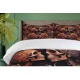 thumbnail image 2 of Ambesonne Hippie Duvet Cover Set, Mystic Rose Flowers Print, King, Vermilion Dark Magenta, 2 of 5