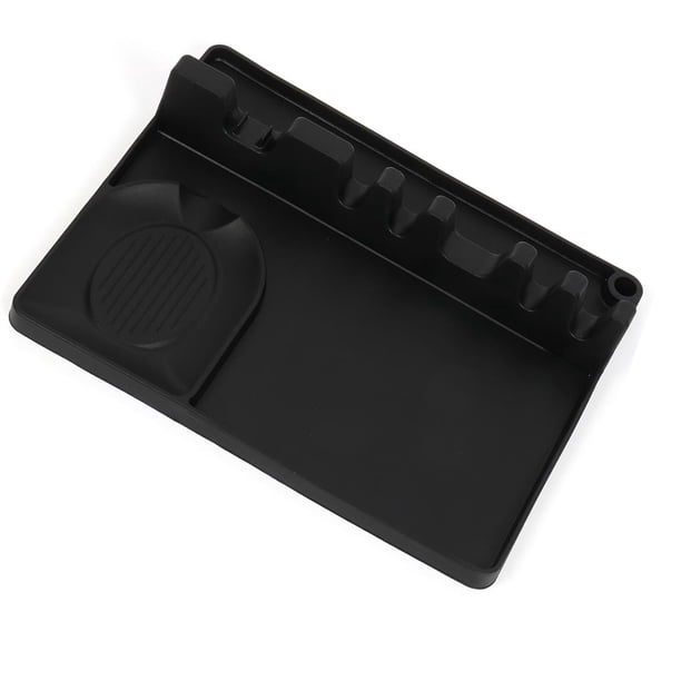 Kearding Cubiertos de silicona negra con 6 ranuras, tablero de almacenamiento, cucharas, cuchillos, tenedores, soporte colgante para cubiertos, estante Organizadores de utensilios de cocina Kearding HA017658-00