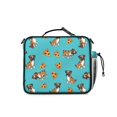 thumbnail image 3 of Boxer and Pizza Blue Pattern Insulated Lunch Bag with Shoulder Strap and Bottle Holder,Bento School Lunch Bag Box,11x9.5x3.5 Inches, 3 of 5