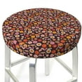 thumbnail image 3 of Kdxio 70s Groovy Hippie Retro Print Stool Covers Round,Stretch Round Bar Stool Covers Washable Bar Stool Cushion Slipcover for 12-15 Inch Chair, 3 of 7
