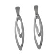thumbnail image 4 of Pendientes Exagerados Metal Cuadrados Perfecl Plata, 4 of 5