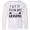 thumbnail image 3 of Inktastic I Got It From My Grandma Long Sleeve Youth T-Shirt, 3 of 5