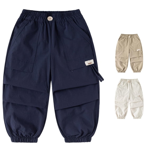 Shachafan Boys Girls Casual Pants Summer Lightweight Breathable Long Trousers For Kids Comfortable Outdoor Play Wear Sweats