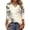 Multicolor, variant on Drovellove Women's Loose 3/4 Length Sleeve Printed V Neck Tunic Top - Casual Pullover Blouse for Home or Office