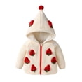thumbnail image 2 of Generic Children Warm Snowsuit Winter Baby Girls Fruit Strawberry Autumn Long Sleeve Hooded Coat Zipper Jacket Clothes for 6M-4 Years(A,18-24 Months), 2 of 4