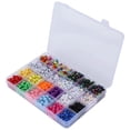 thumbnail image 2 of Cuentas de letras de 6 mm, 10 colores, hilo elástico, cuentas con orificio grande, juego para manualidades, bricolaje, hecho a mano, 2 of 12