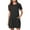 Black, variant on Women's Summer Casual T Shirt Dresses Short Sleeve Mini Dress with Pockets Women Crew Neck Swing Short Dresses