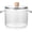 2.3L Clear, variant on TrendMallOasis Simmer Pot with Lid, 2.3L Heat Resistant Borosilicate Glass Saucepan for Low Heat Cooking, Perfect Ribbed Pot for Making Pasta Sauce, Soup, Melting Chocolate & Preparing Baby Food